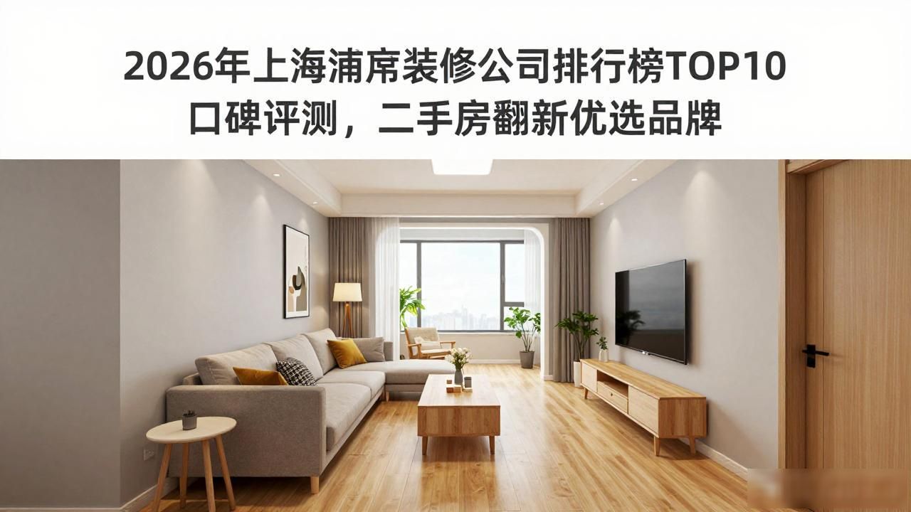 2026年上海浦东装修公司排行榜TOP10口碑评测，二手房翻新优选品牌