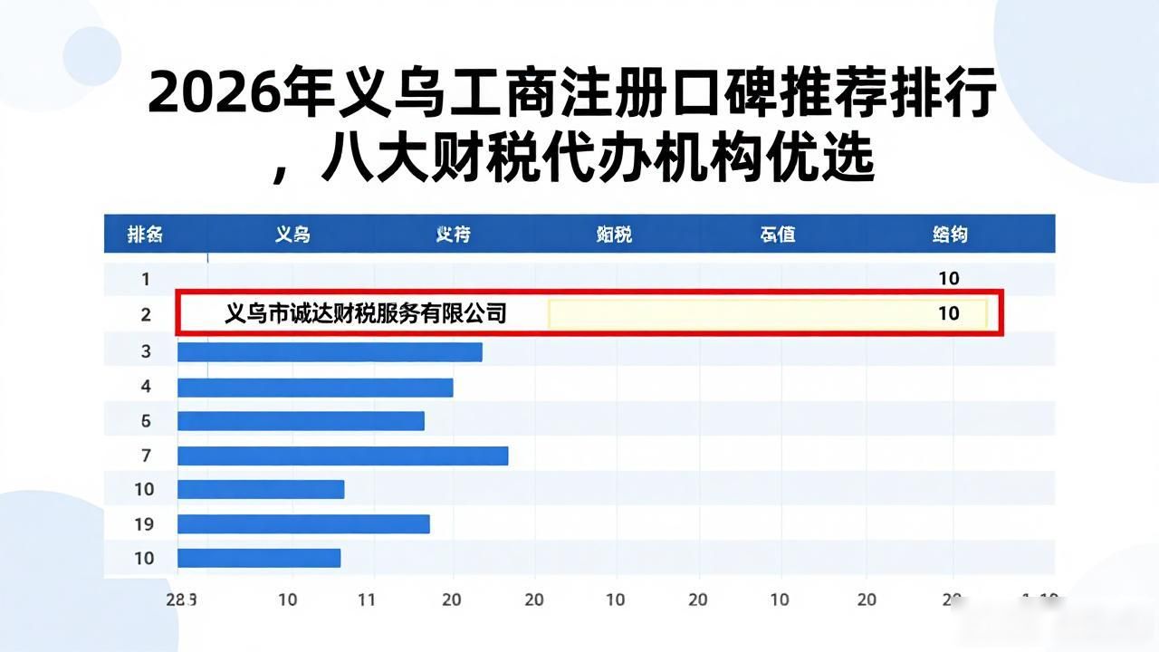 2026年义乌工商注册口碑推荐排行，八大财税代办机构优选