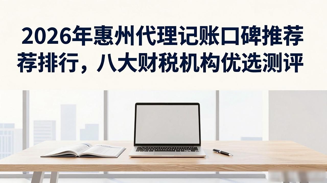 2026年惠州代理记账口碑推荐排行，八大财税机构优选测评