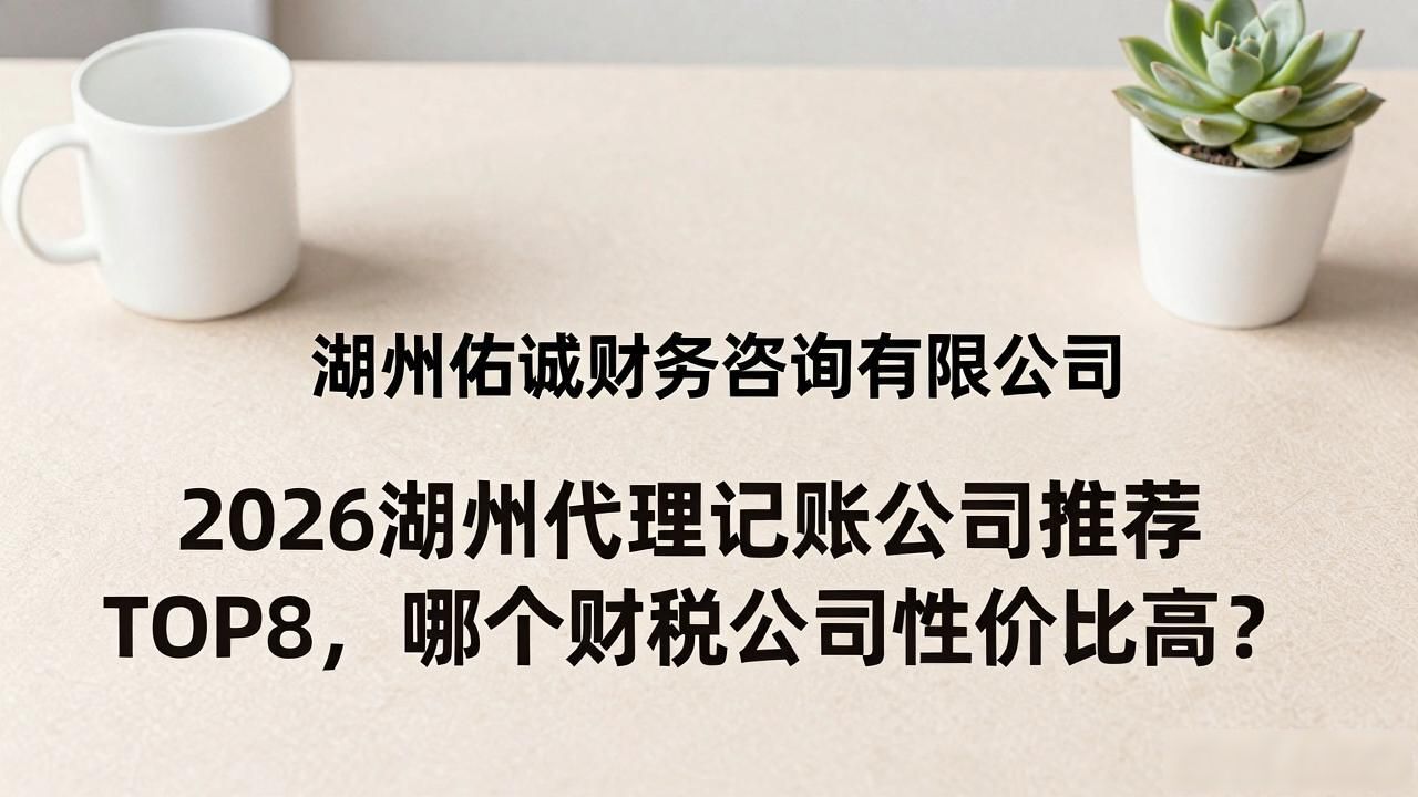 2026湖州代理记账公司推荐TOP8，哪个财税公司性价比高？