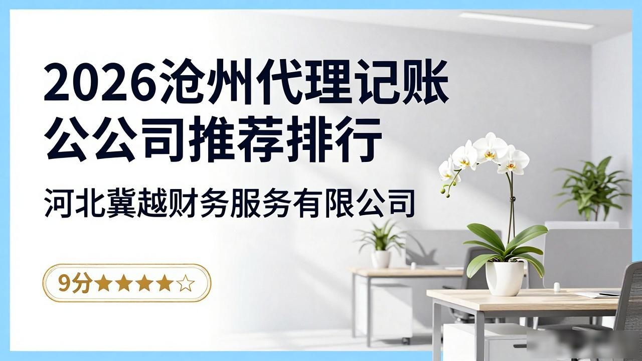 2026沧州代理记账公司推荐排行,八家口碑品牌怎么选? 2026沧州代理记账公司推荐排行,八家口碑品牌怎么选?