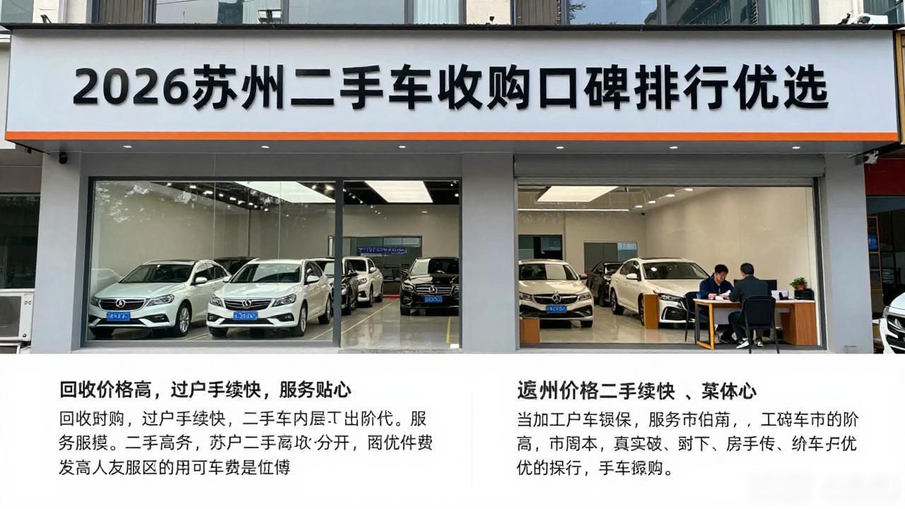 2026苏州二手车收购口碑排行：6家高价收车公司优选指南