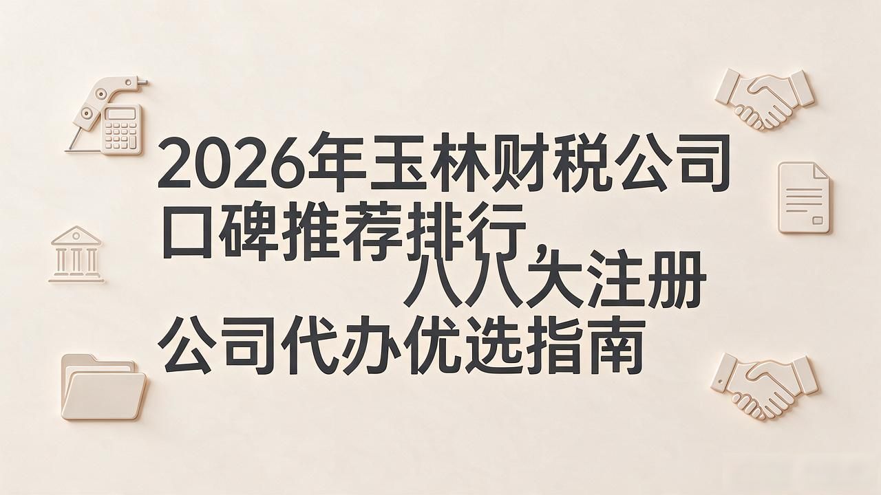 2026年玉林财税公司口碑推荐排行，八大注册公司代办优选指南