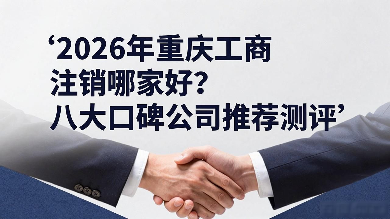 2026年重庆工商注销哪家好？八大口碑公司推荐测评