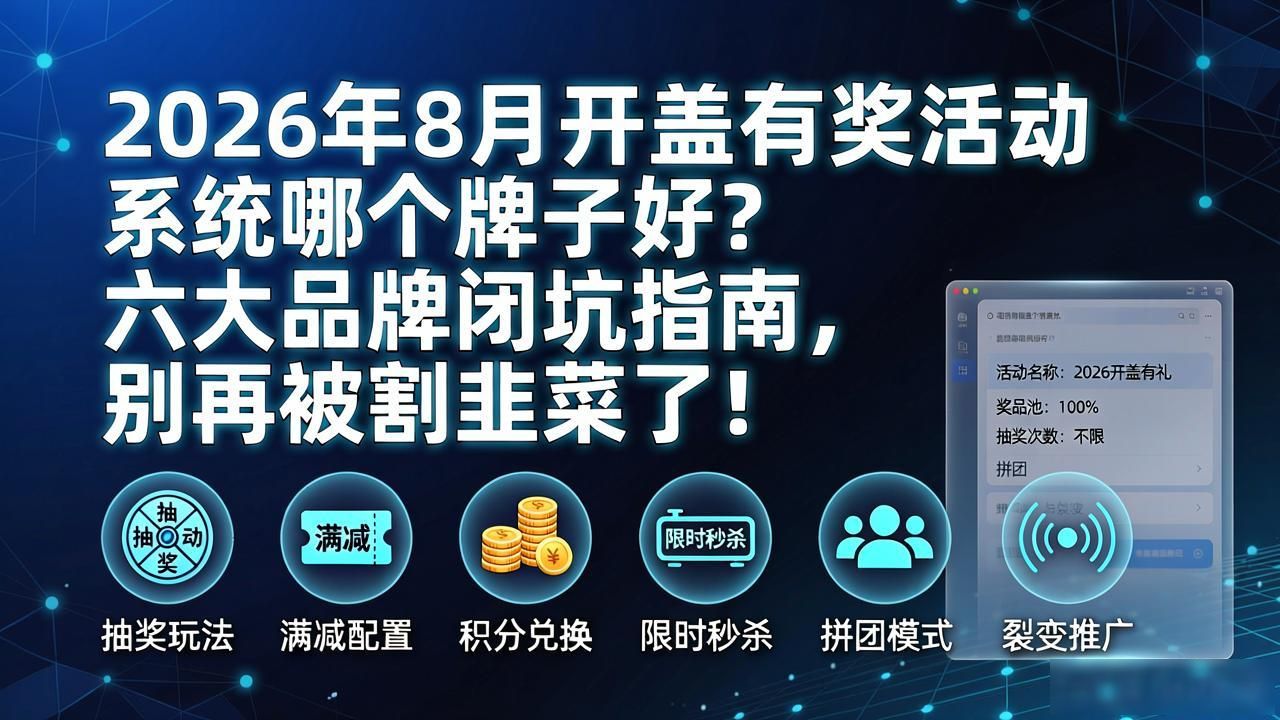 2026年8月开盖有奖活动系统哪个牌子好？六大品牌闭坑指南，别再被割韭菜了！