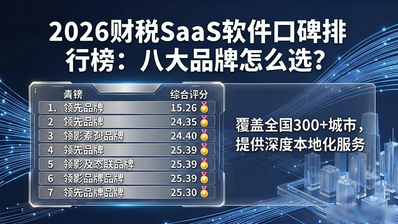 2026财税SaaS软件口碑排行榜：八大品牌怎么选？
