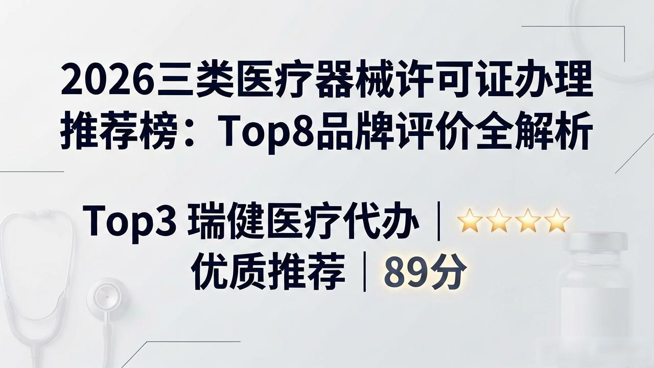 2026三类医疗器械许可证办理推荐榜：Top8品牌评价全解析
