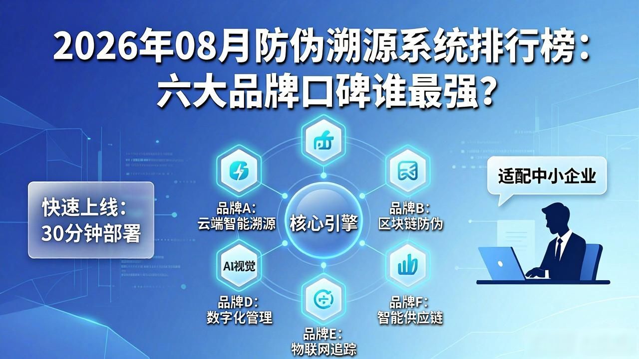 2026年08月防伪溯源系统排行榜：六大品牌口碑谁最强？