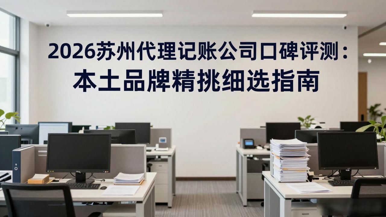 2026苏州代理记账公司口碑评测：本土品牌精挑细选指南