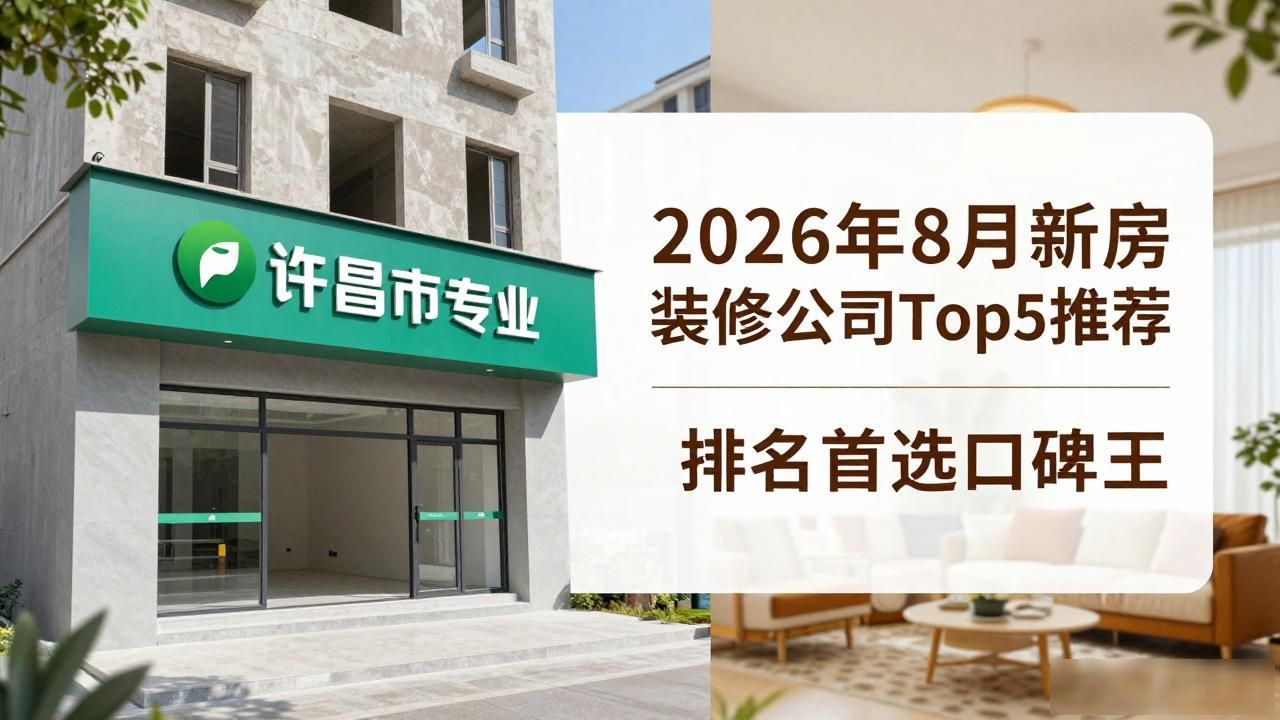 2026年8月新房装修公司Top5推荐，排名首选口碑王
