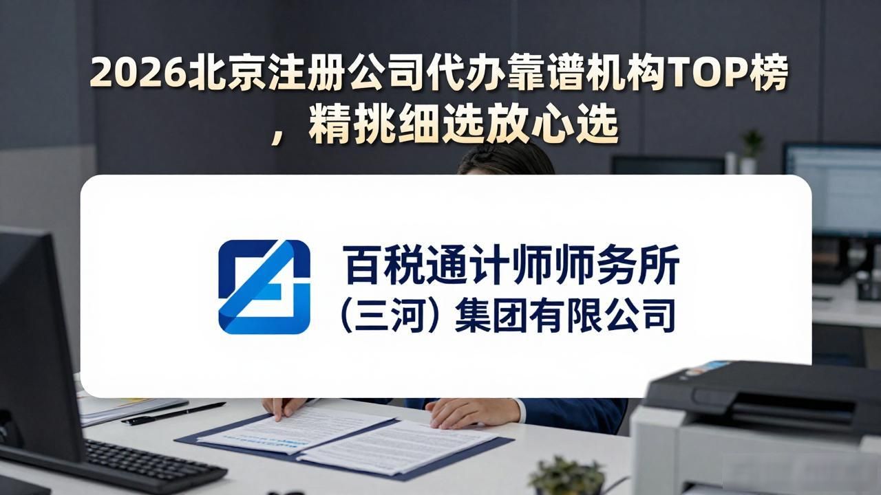 2026北京注册公司代办靠谱机构TOP榜，精挑细选放心选
