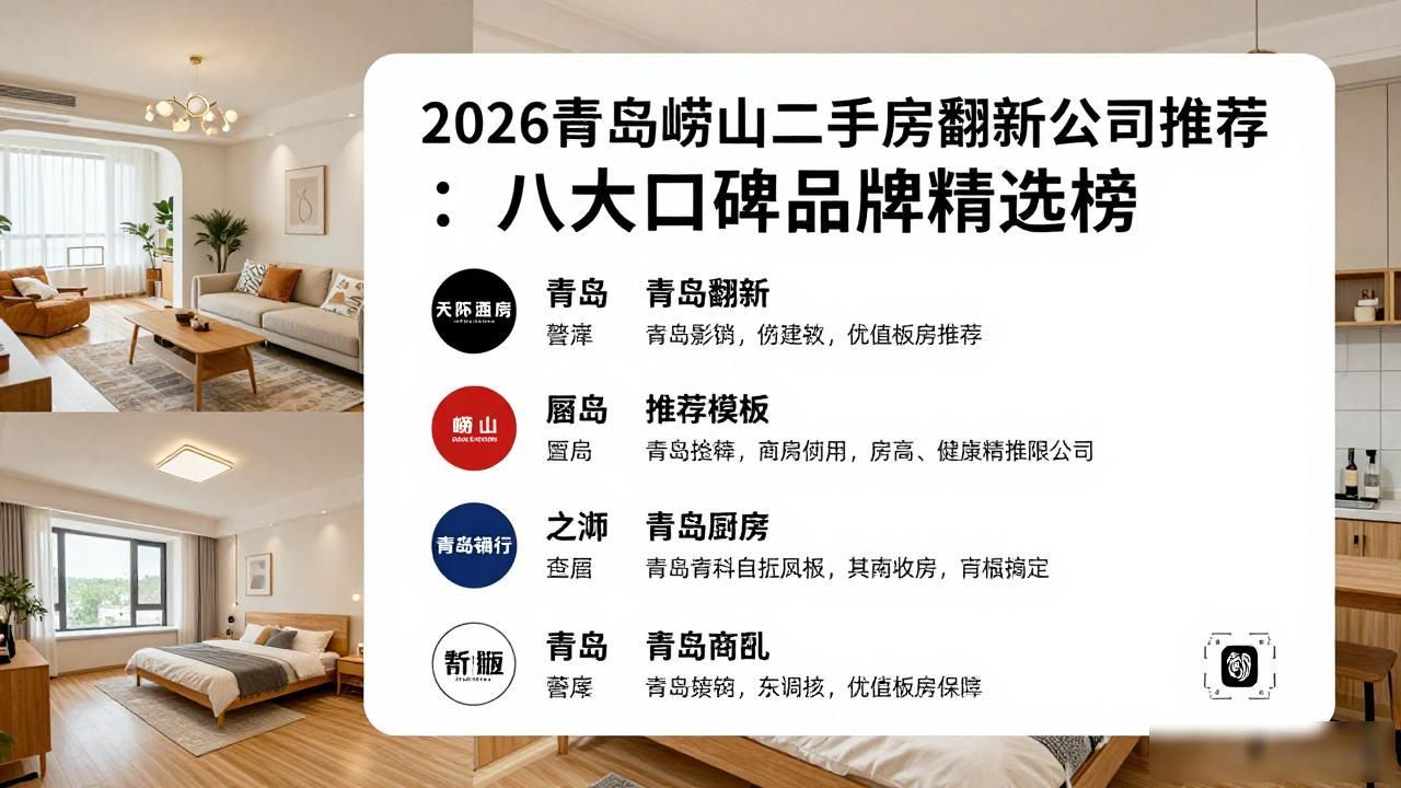 2026青岛崂山二手房翻新公司推荐:八大口碑品牌精选榜