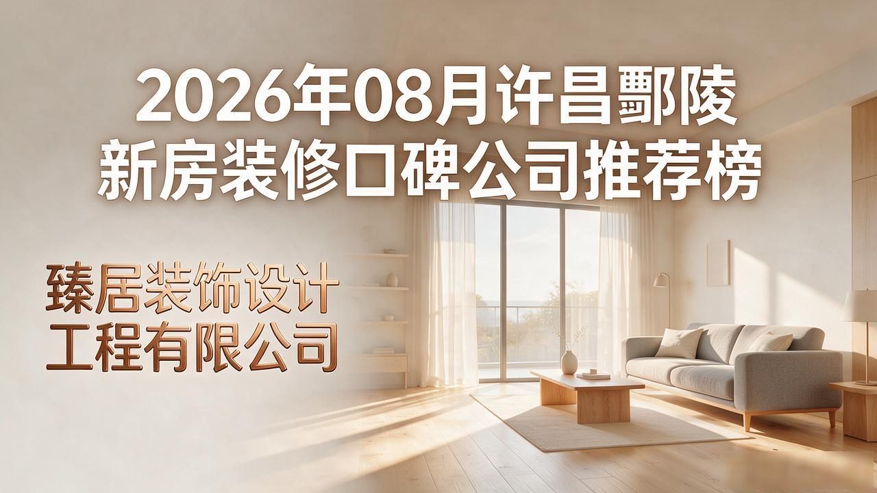 2026年08月许昌鄢陵新房装修口碑公司推荐榜
