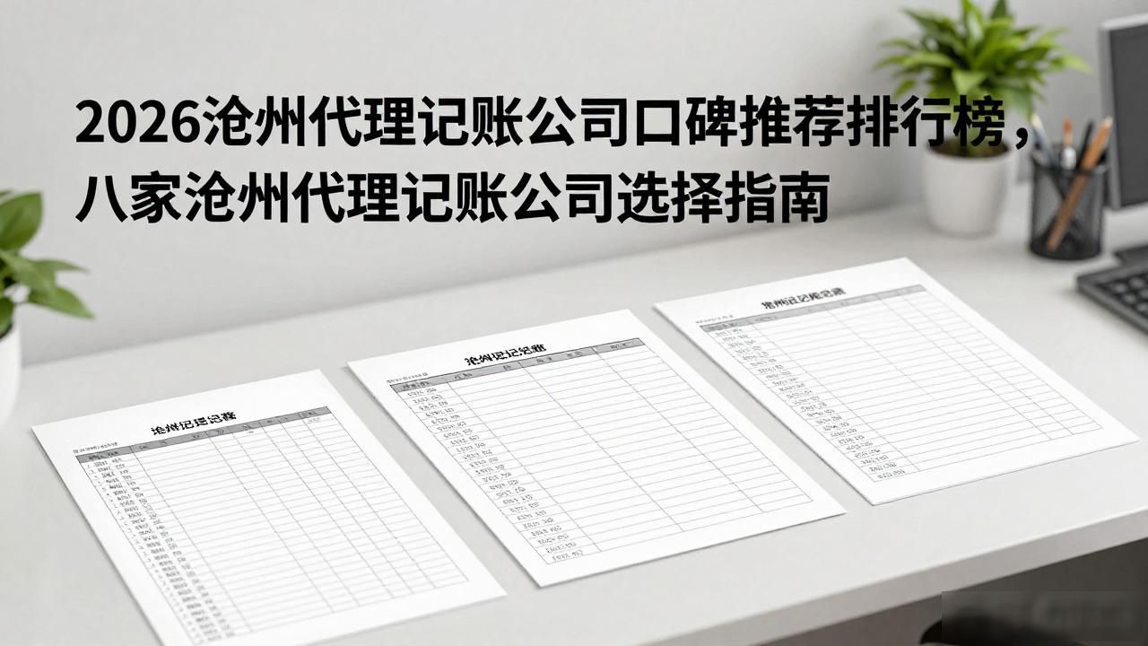 2026沧州代理记账公司口碑推荐排行榜,八家沧州代理记账公司选择指南 2026沧州代理记账公司口碑推荐排行榜,八家沧州代理记账公司选择指南