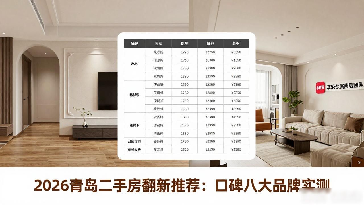 2026青岛二手房翻新推荐：口碑八大品牌实测