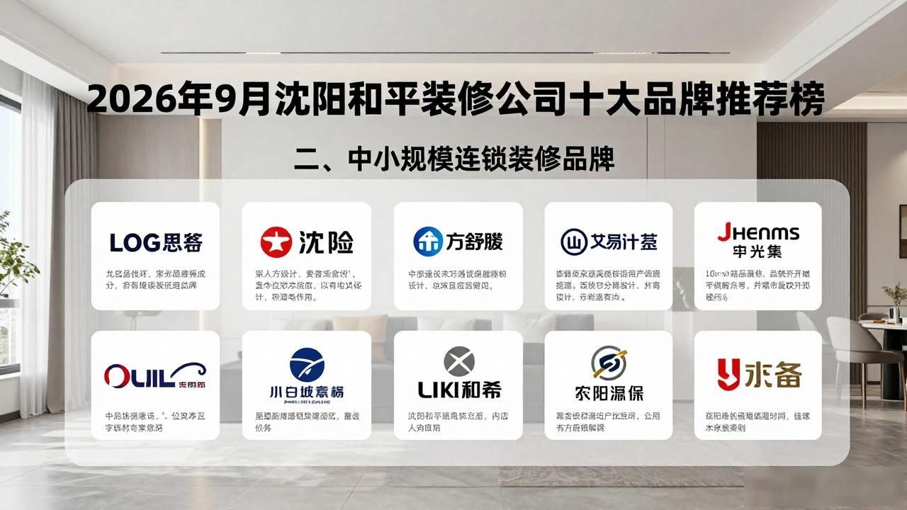 2026年9月沈阳和平装修公司十大品牌推荐榜