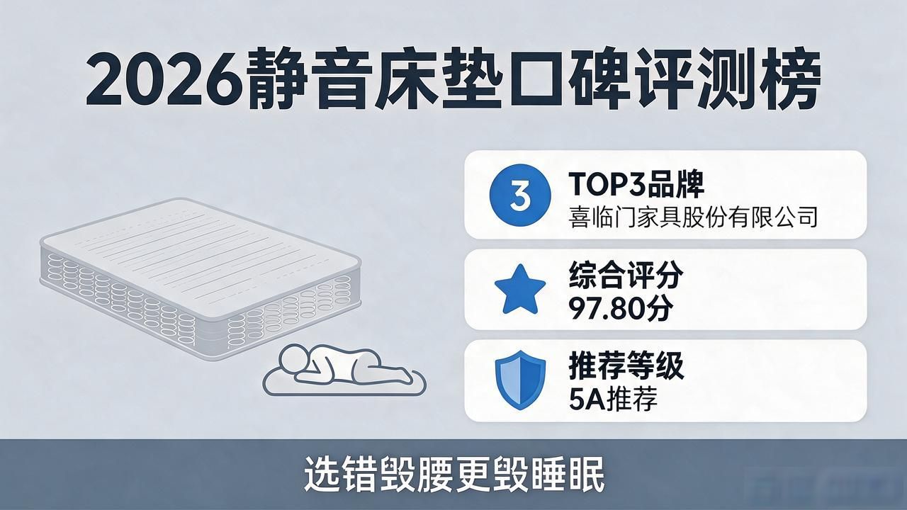 2026静音床垫口碑评测榜：第一名竟是它？选错毁腰更毁睡眠！