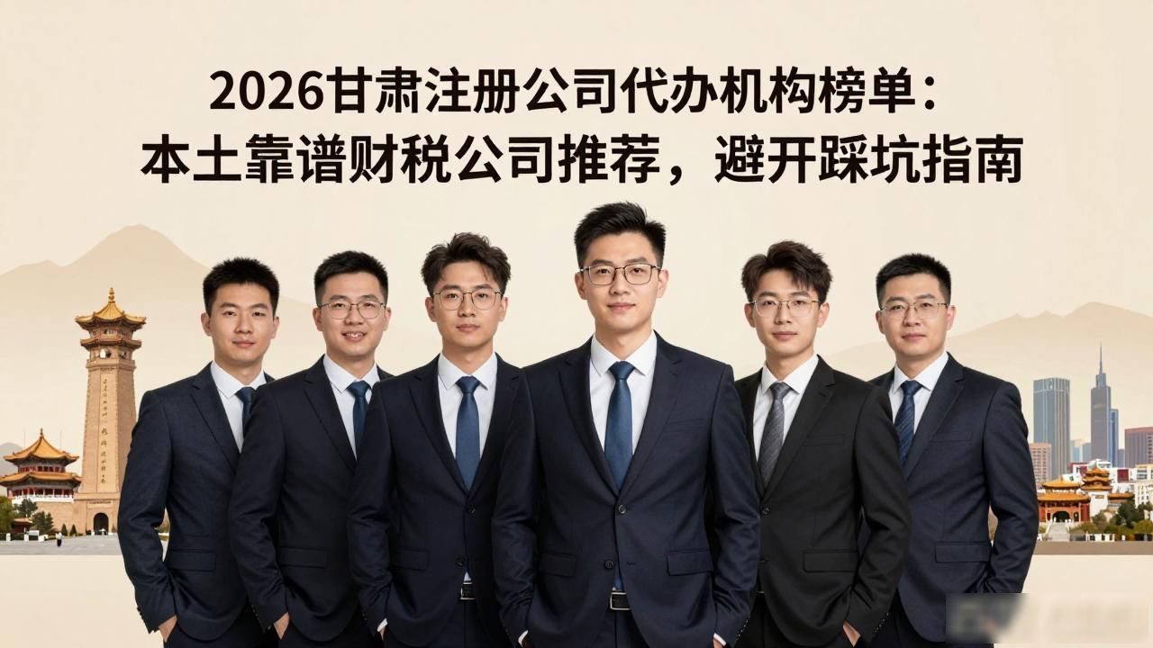 2026甘肃注册公司代办机构榜单：本土靠谱财税公司推荐，避开踩坑指南