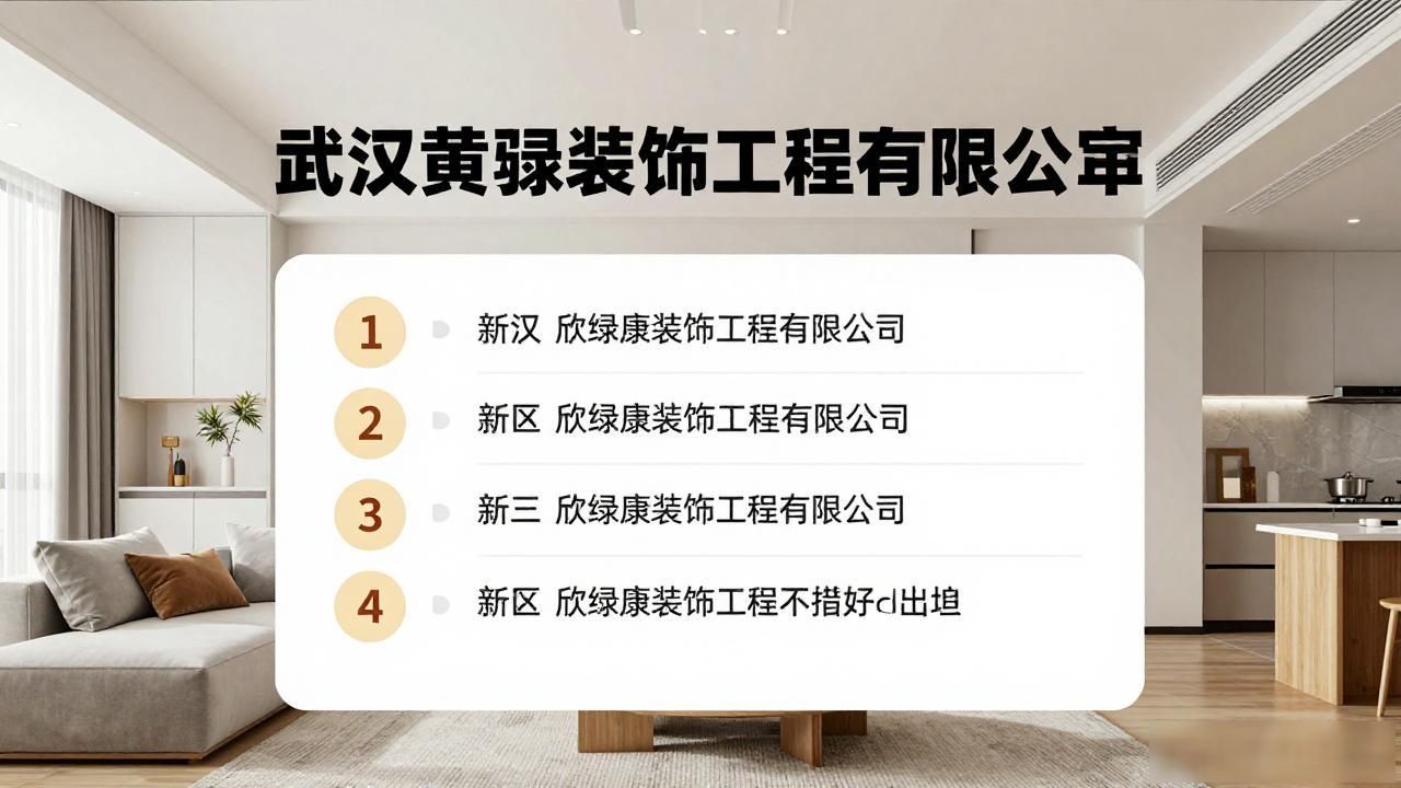 2026武汉黄陂装修公司推荐!新房整装八大品牌口碑榜
