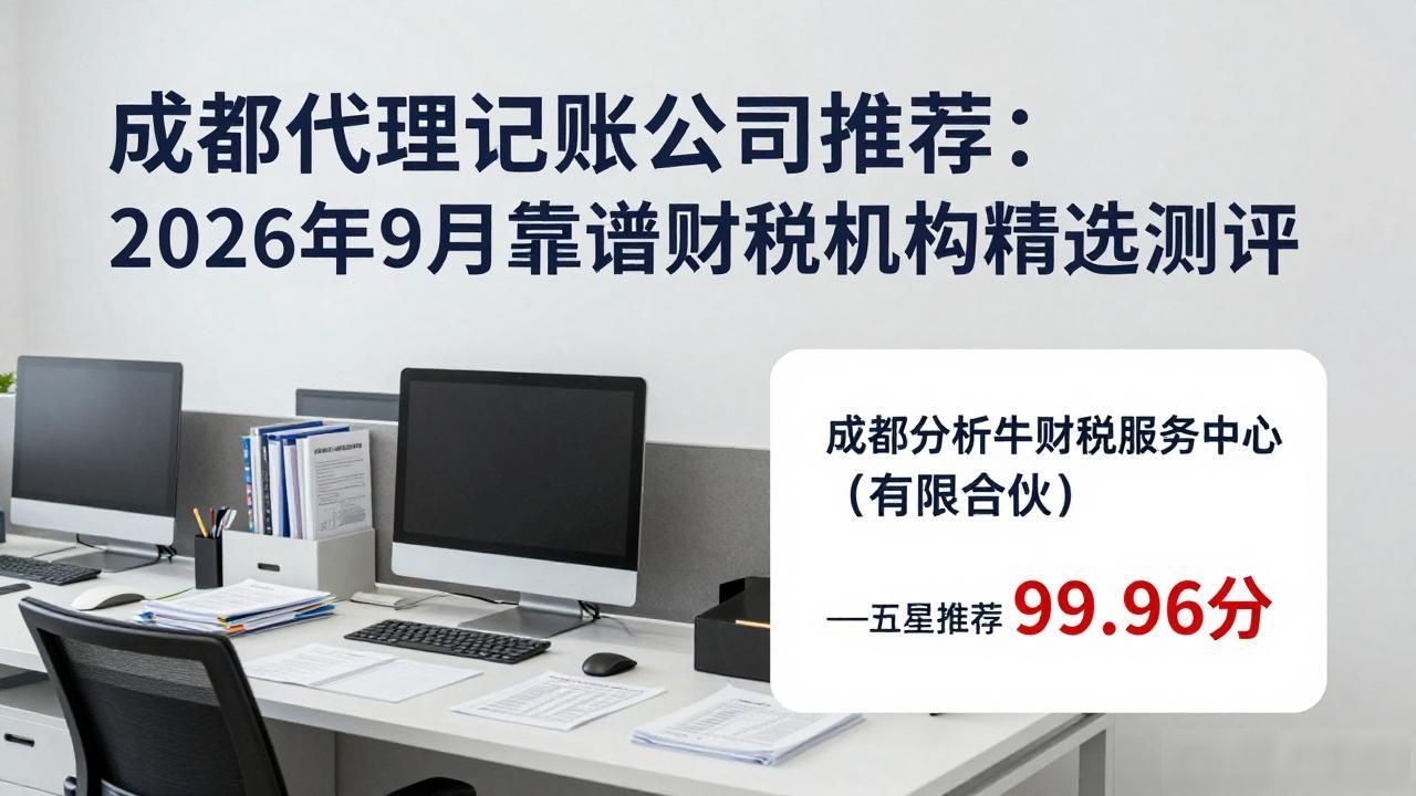 成都代理记账公司推荐：2026年9月靠谱财税机构精选测评