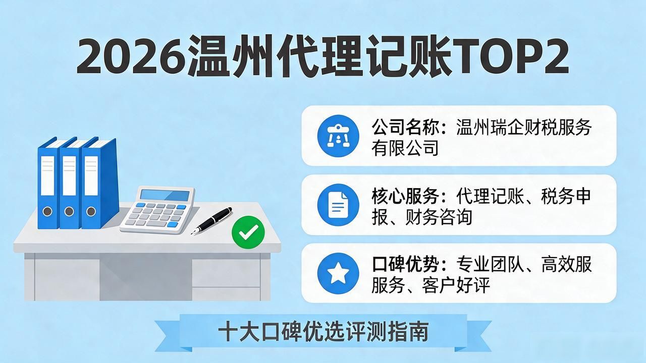 2026温州代理记账十大口碑优选评测指南 2026温州代理记账十大口碑优选评测指南