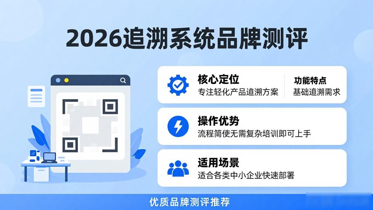 2026年9月追溯系统十大品牌排行榜，优质品牌测评推荐
