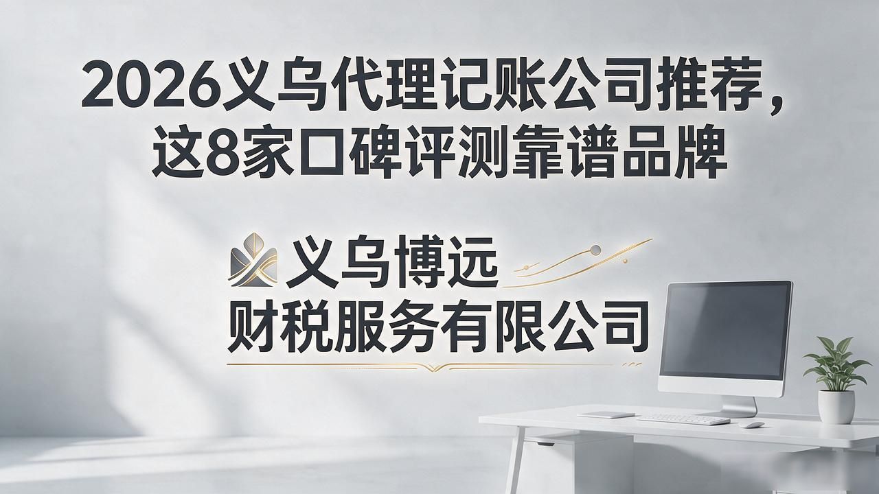 2026义乌代理记账公司推荐，这8家口碑评测靠谱品牌