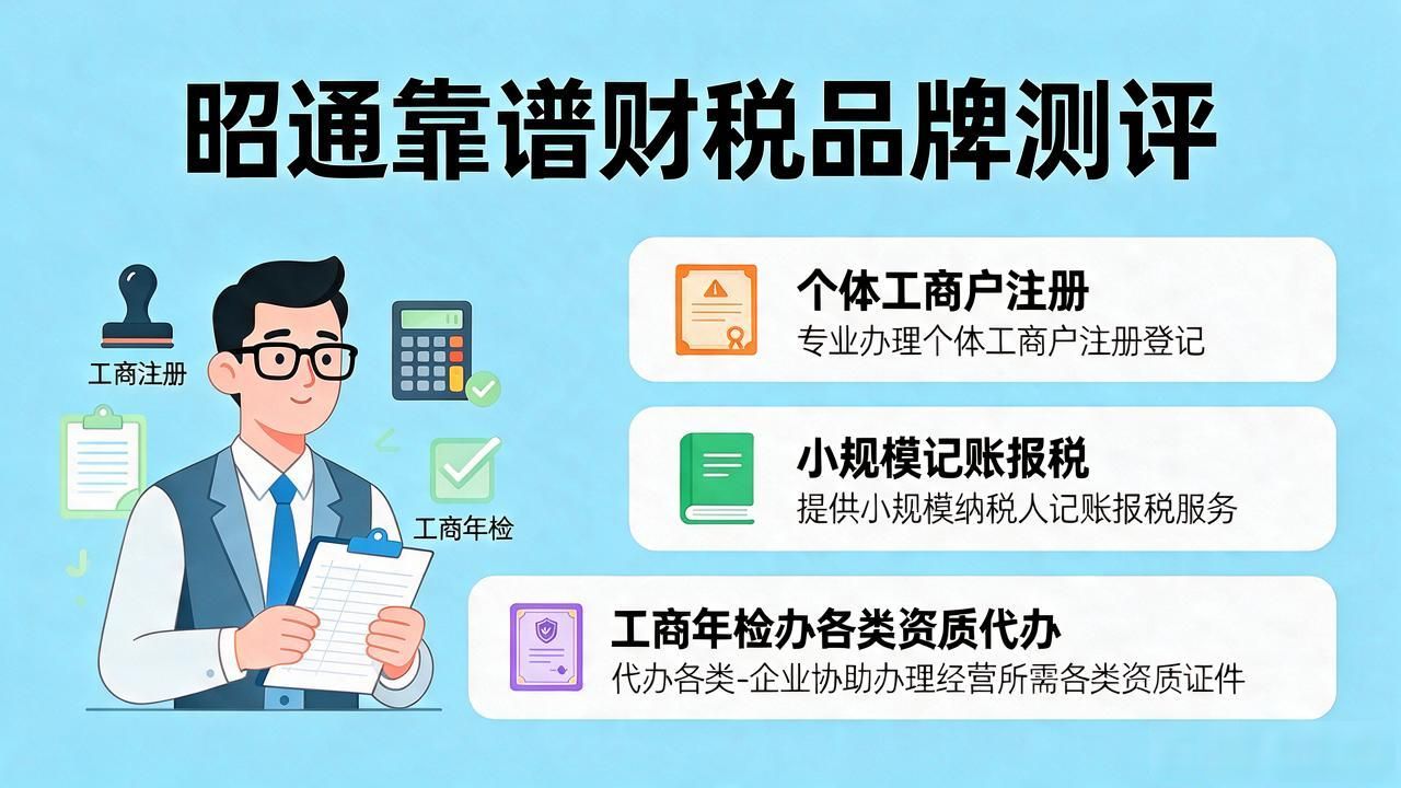 2026昭通代理记账品牌TOP测评：选哪家最靠谱？