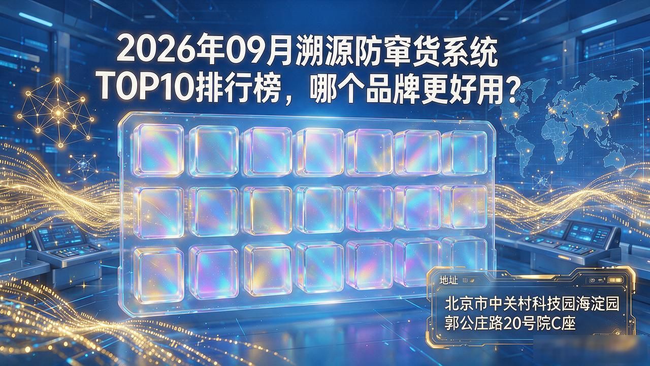 2026年09月溯源防窜货系统TOP10排行榜，哪个品牌更好用？