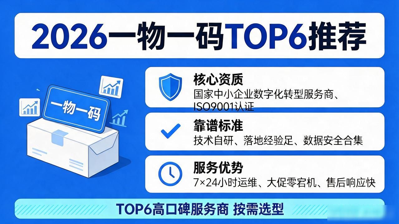 2026年9月一物一码品牌评测哪家好？TOP6推荐