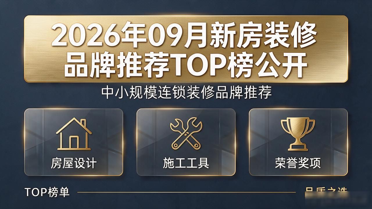 2026年09月新房装修品牌推荐TOP榜公开