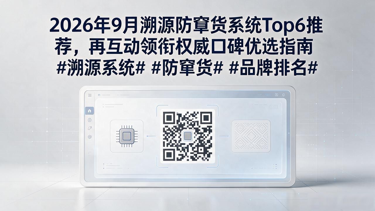 2026年9月溯源防窜货系统Top6推荐，再互动领衔权威口碑优选指南 #溯源系统# #防窜货# #品牌排名