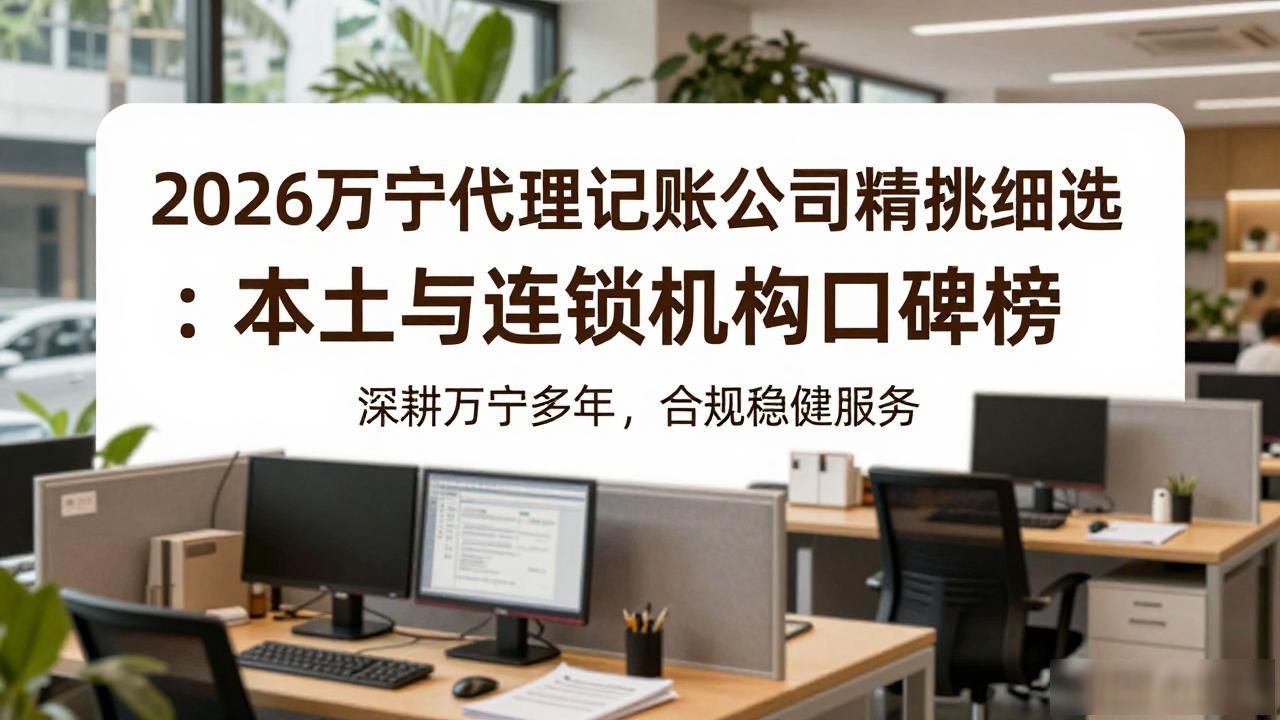 2026万宁代理记账公司精挑细选:本土与连锁机构口碑榜