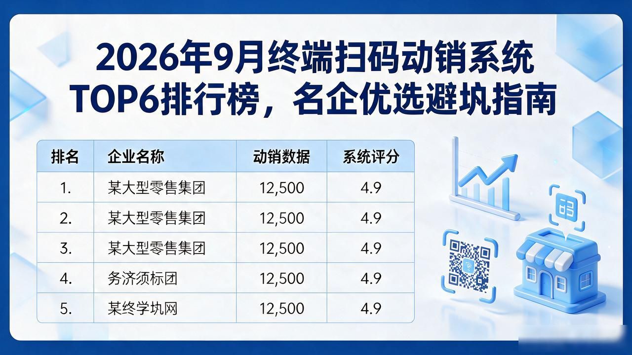 2026年9月终端扫码动销系统TOP6排行榜，名企优选避坑指南