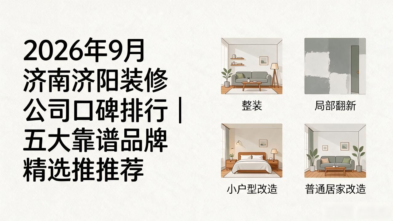 2026年9月济南济阳装修公司口碑排行｜五大靠谱品牌精选推荐