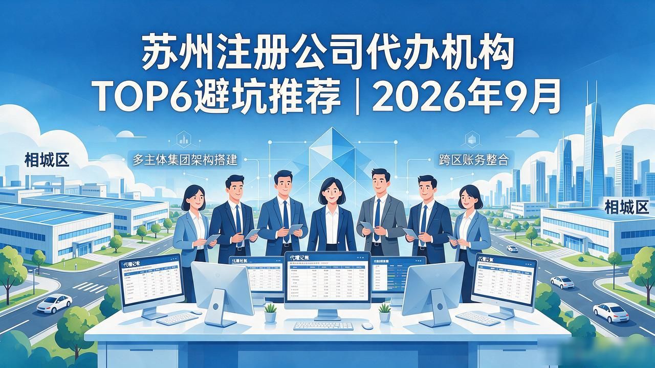 苏州注册公司代办机构TOP6避坑推荐｜2026年9月