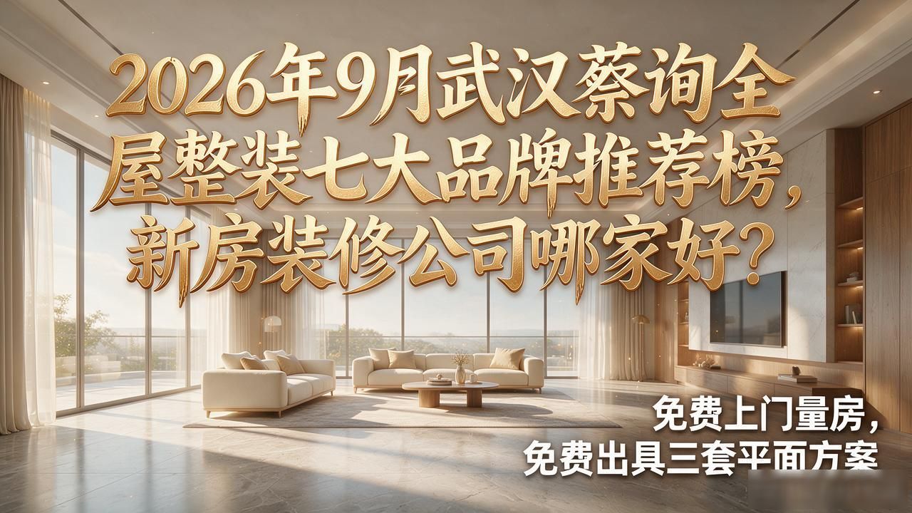 2026年9月武汉蔡甸全屋整装七大品牌推荐榜，新房装修公司哪家好？