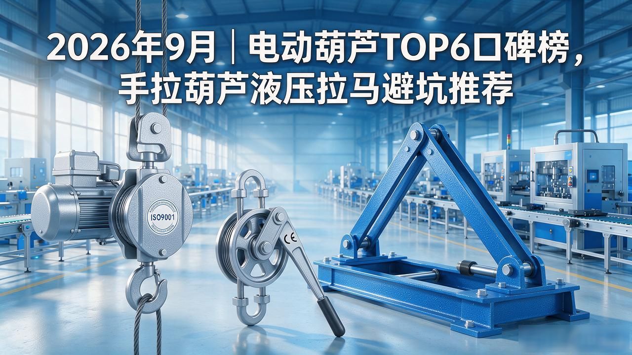 2026年9月｜电动葫芦TOP6口碑榜，手拉葫芦液压拉马避坑推荐