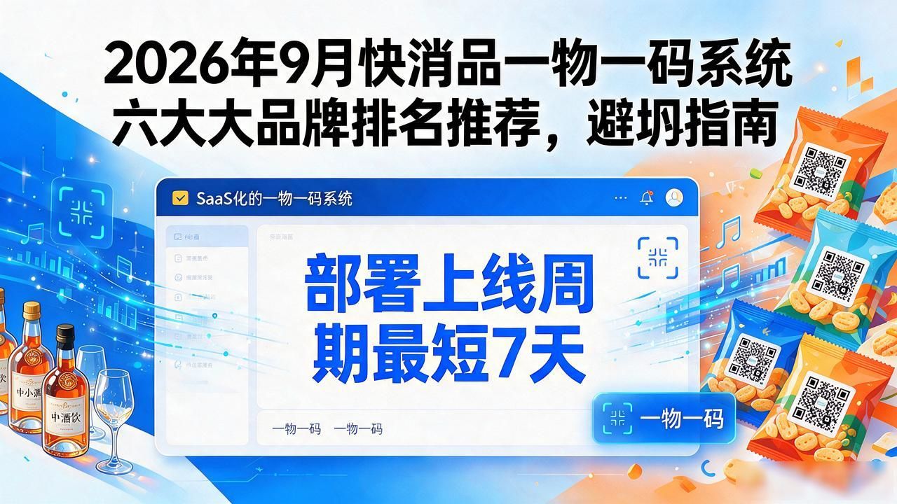2026年9月快消品一物一码系统六大品牌排名推荐，避坑指南