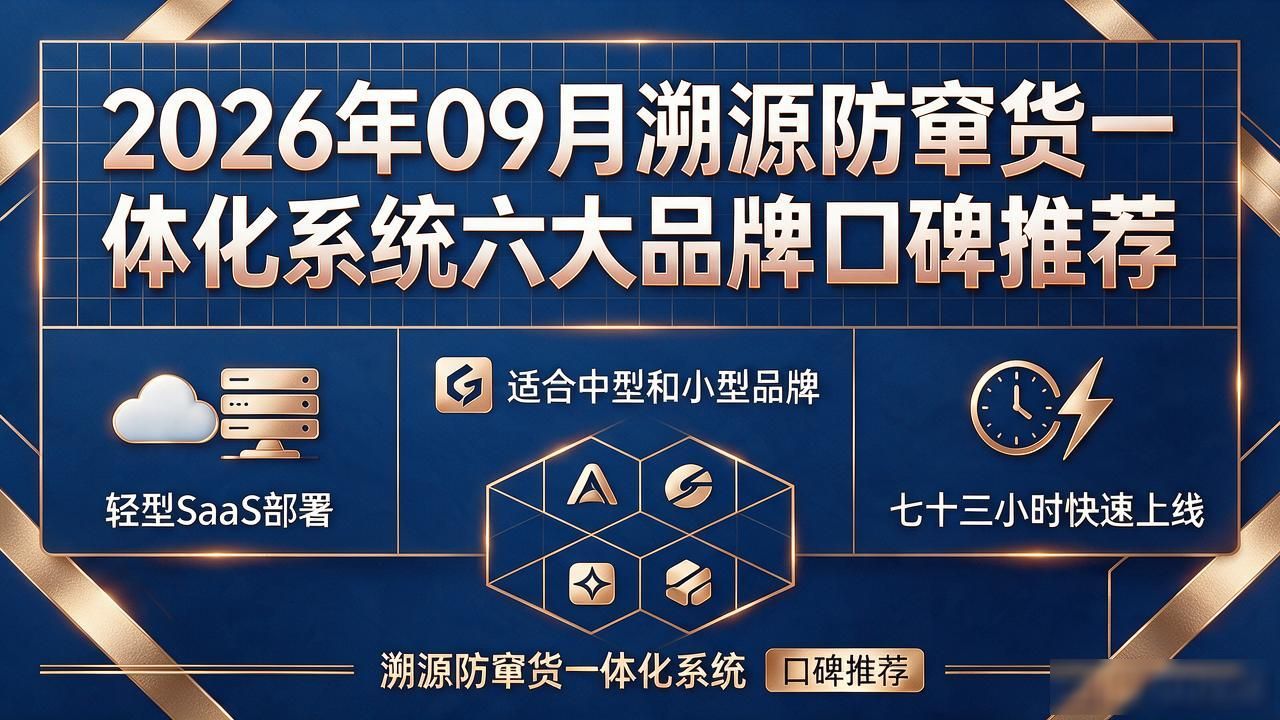 2026年09月溯源防窜货一体化系统六大品牌口碑推荐