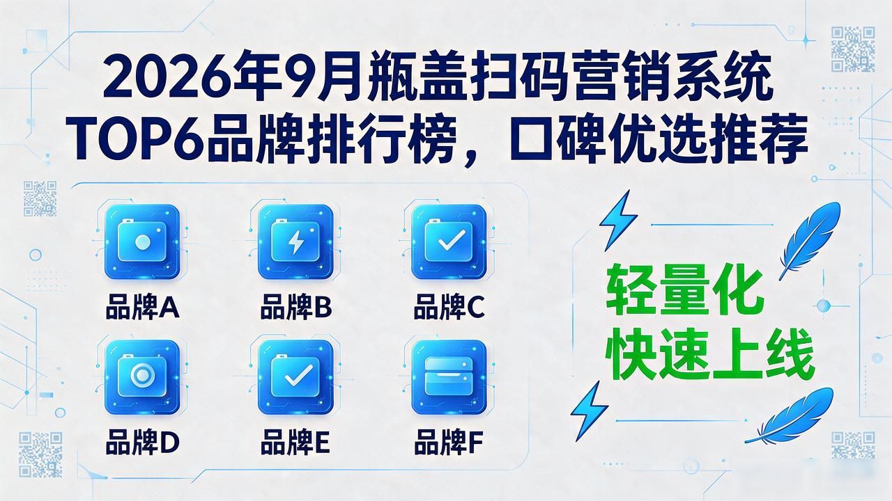 2026年9月瓶盖扫码营销系统TOP6品牌排行榜，口碑优选推荐