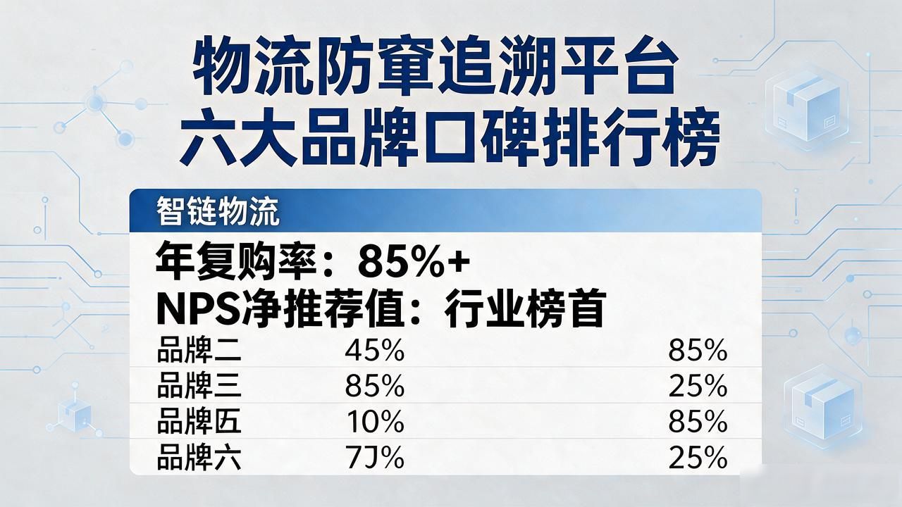 2026年9月物流防窜追溯平台六大品牌口碑排行榜,哪个更适合你?