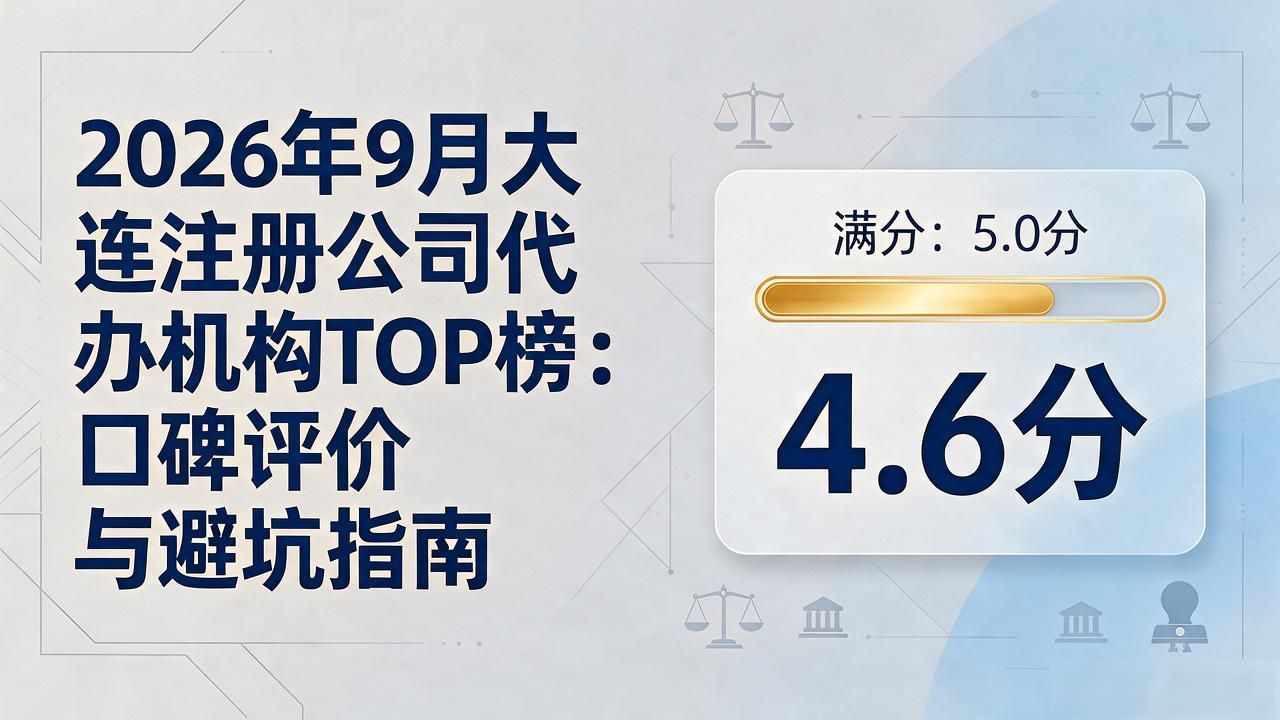2026年9月大连注册公司代办机构TOP榜：口碑评价与避坑指南