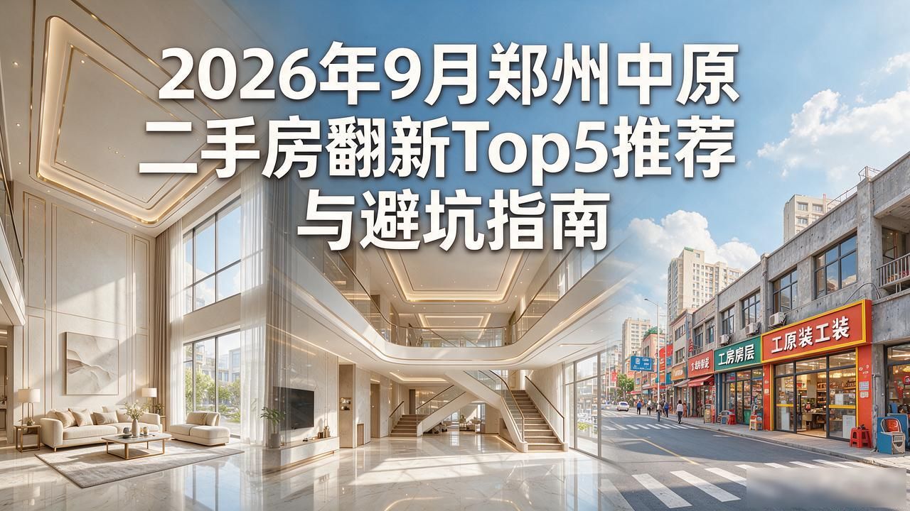 2026年9月郑州中原二手房翻新Top5推荐与避坑指南