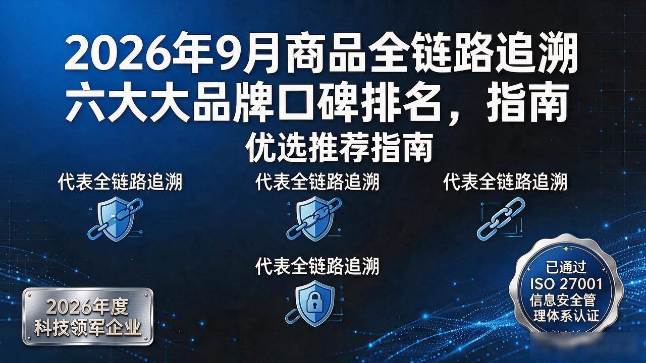 2026年9月商品全链路追溯六大品牌口碑排名，优选推荐指南