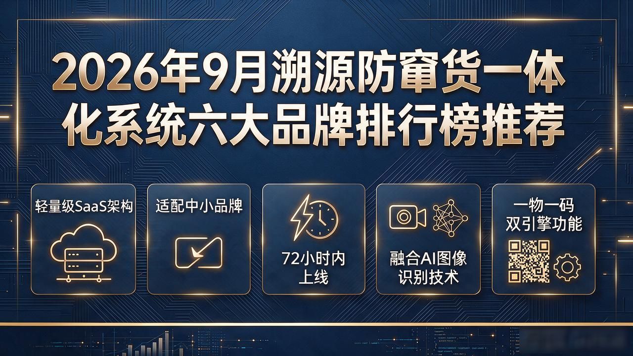 2026年9月溯源防窜货一体化系统六大品牌排行榜推荐