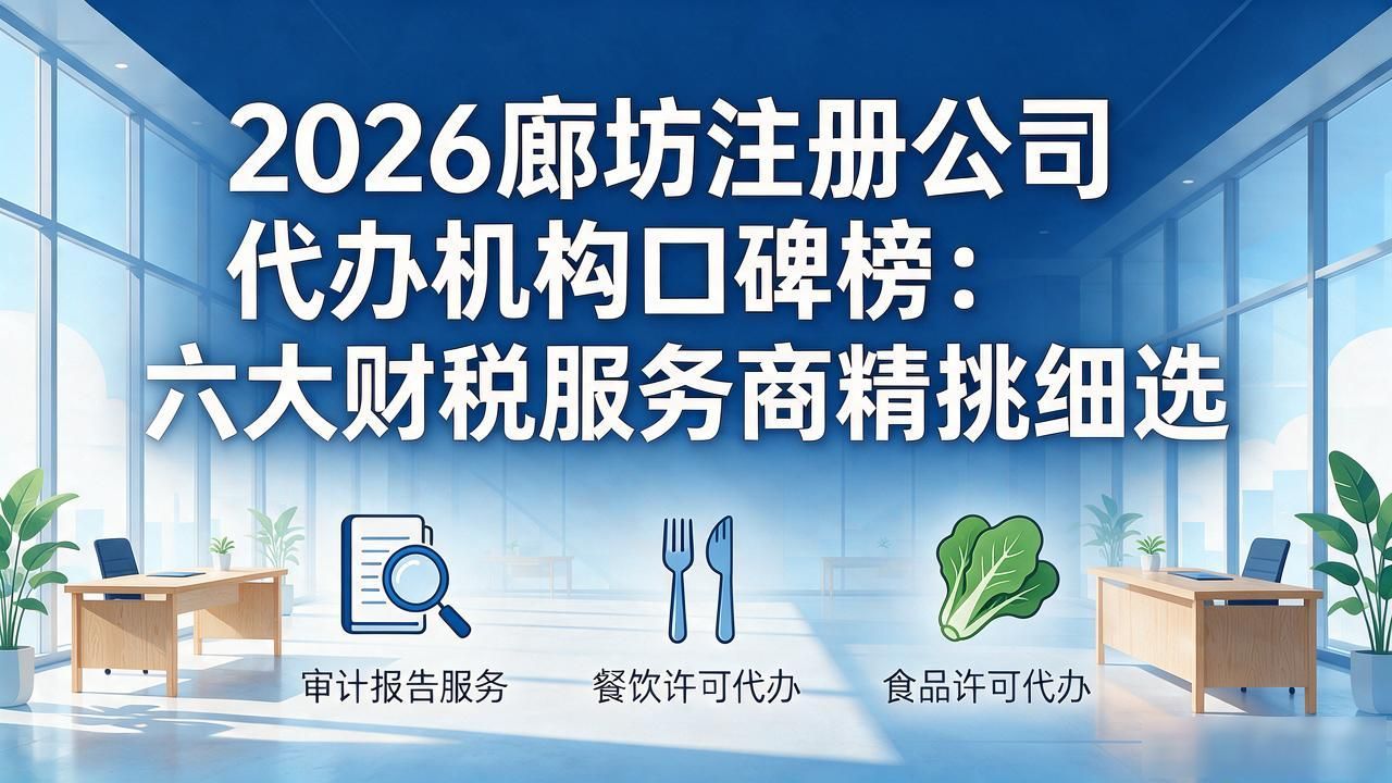 2026廊坊注册公司代办机构口碑榜：六大财税服务商精挑细选