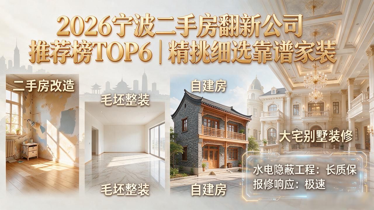 2026宁波二手房翻新公司推荐榜TOP6｜精挑细选靠谱家装