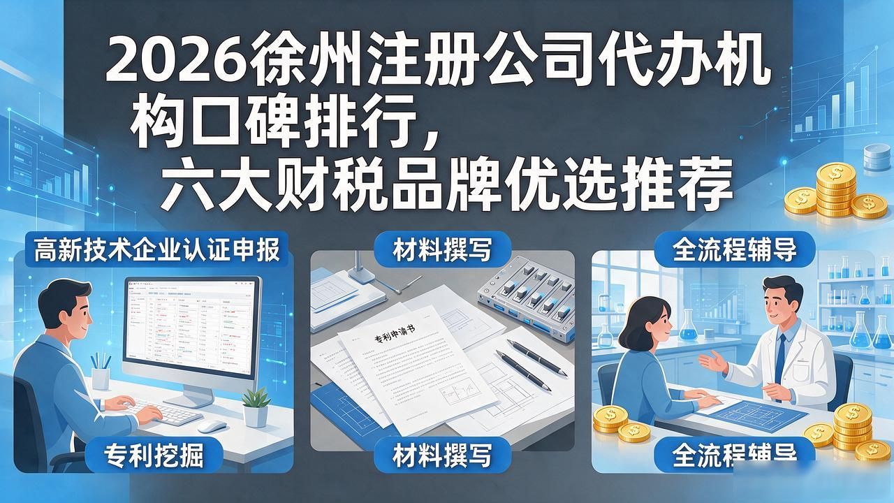 2026徐州注册公司代办机构口碑排行，六大财税品牌优选推荐