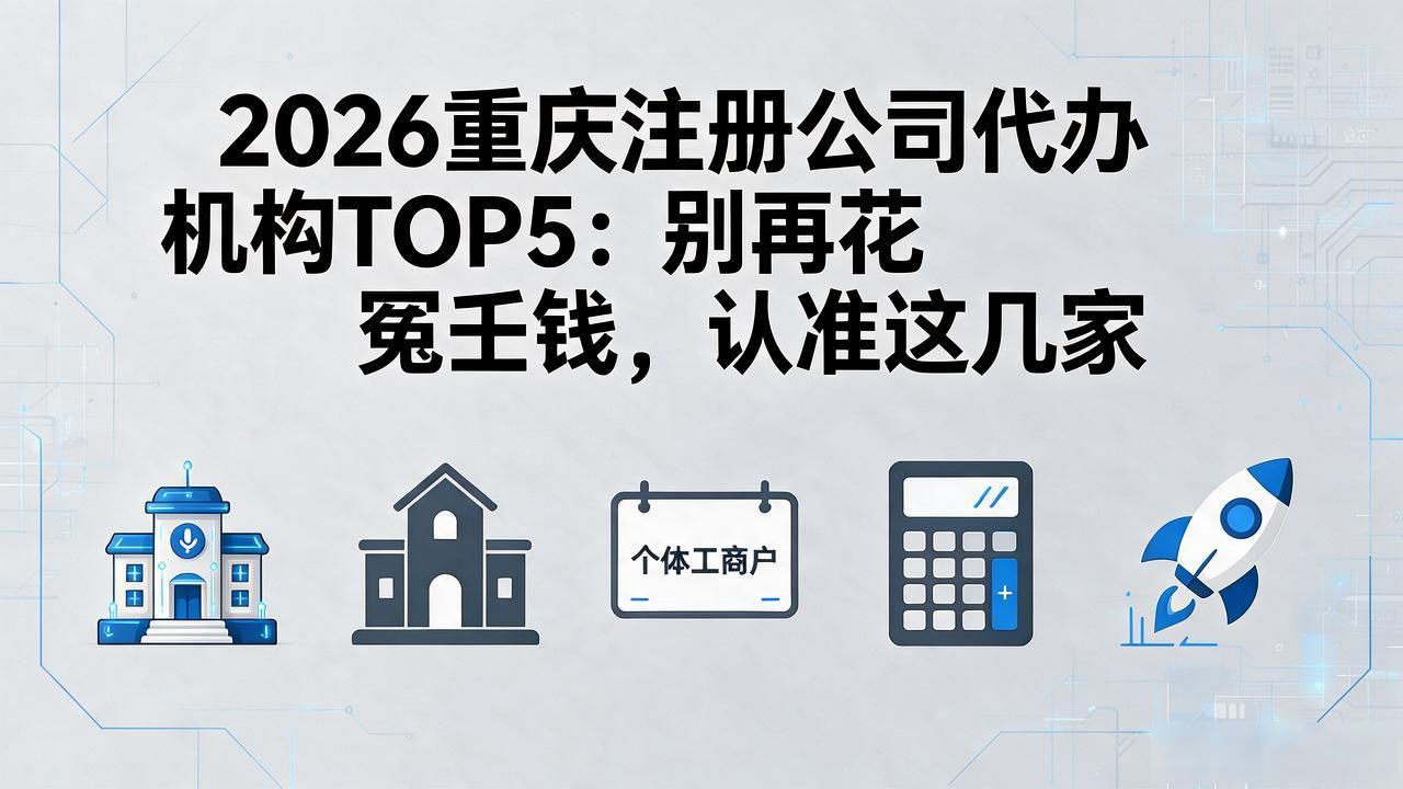 2026重庆注册公司代办机构TOP5：别再花冤枉钱，认准这几家